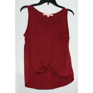 Rebellious One Women's Junior Misses Tank top Color Maroon Size L